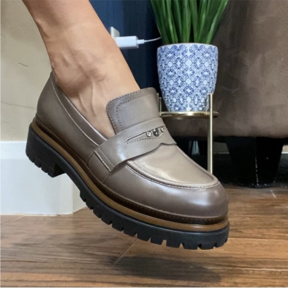 Miz Mooz Damian Taupe Loafers